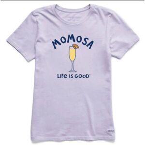 Life is Good Purple Mimosa Crusher Tee Medium EUC